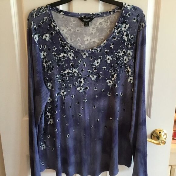 Women’s Size XL Simply Vera by Vera Wang Long Sleeve Knit Shirt - Picture 3 of 10